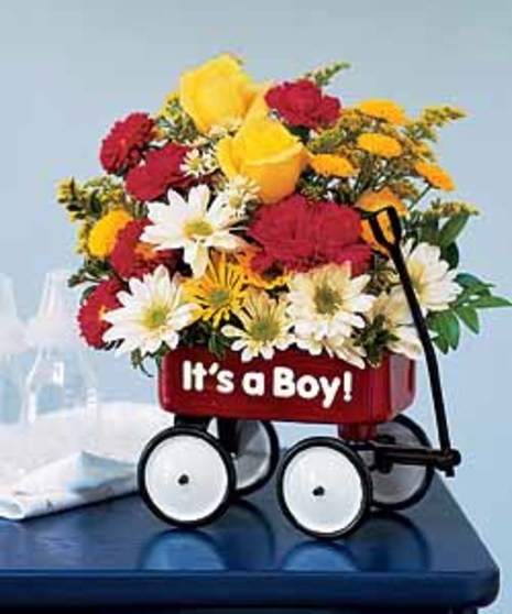 Baby's First Wagon Bouquet (Boy)