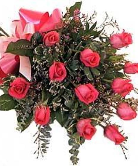 Dozen Pink Roses Hand tied