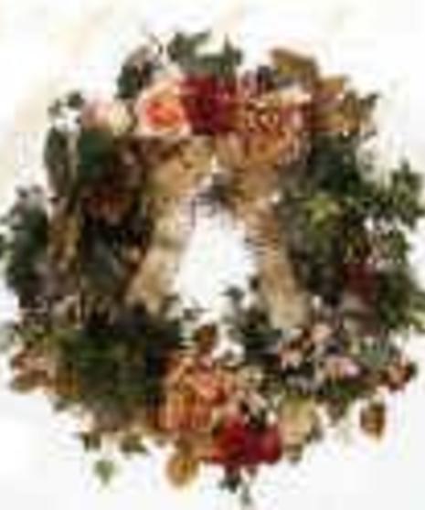 Matching Decorated Victorian Rose wreaths