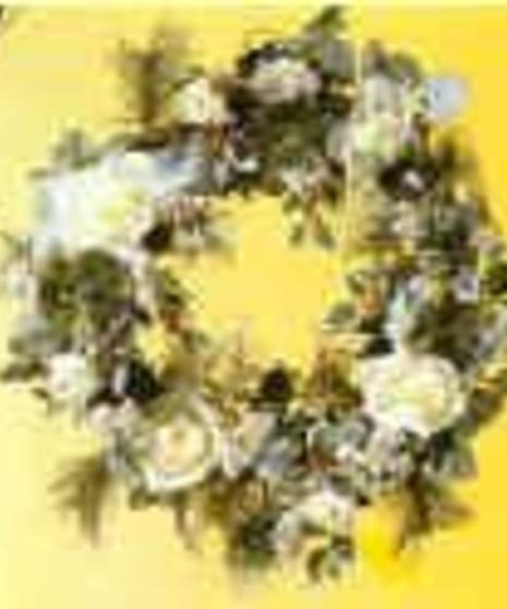 Matching Decorated Poinsettia Wreaths